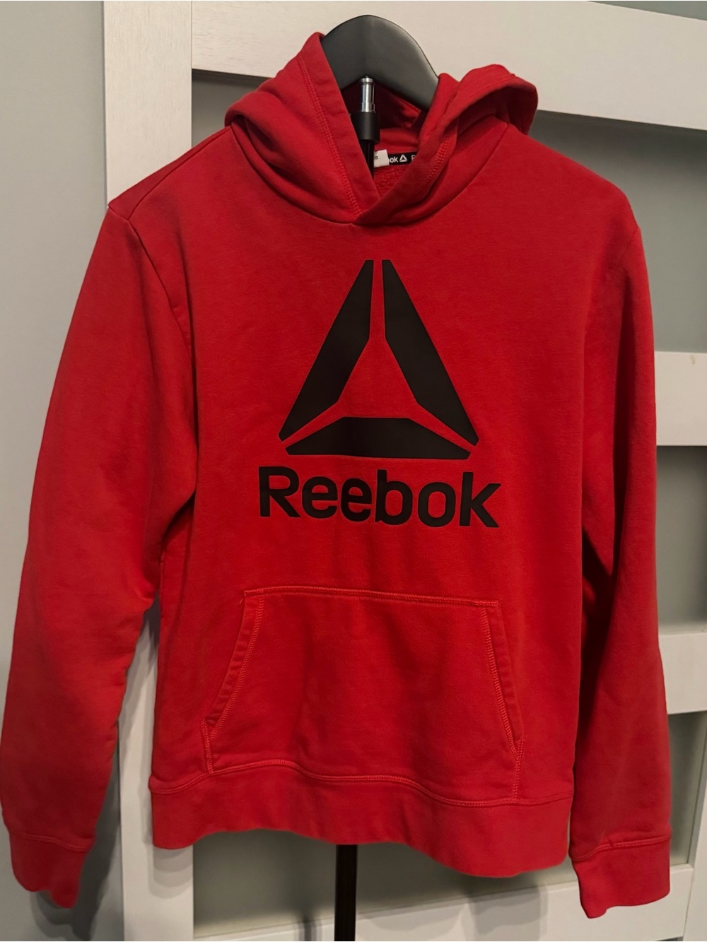 Reebok Red Crewneck Hoodie with Black Logo